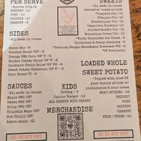 Menu side 2 (VG = vegan) at Three Tails Brewery in Mudgee