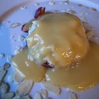 Peach and raspberry crumble   at The Riverside Retreat  in St-meme-les-carrieres