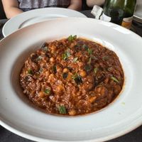 Amazing Lebanese aubergine and chickpea dish sooo good   at The Riverside Retreat  in St-meme-les-carrieres