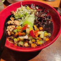 Vegan toyama black ramen at Menya Iroha CiC - 麺家いろは CiC店 in Toyama