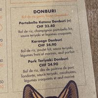 Menu  at Umamido Rive in Geneva