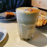 Matcha latte at A Little Lost in Munich