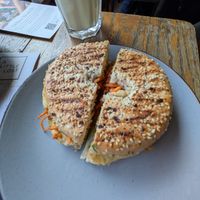 Hummus Bagel at A Little Lost in Munich