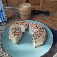 Cheese bagel at A Little Lost in Munich