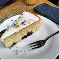 Blueberry lemon cake at A Little Lost in Munich