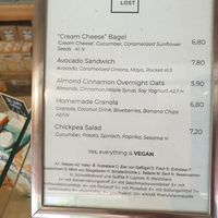 Menue at A Little Lost in Munich