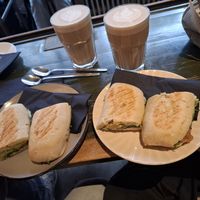 Avocado Sandwich and Latte Machiatto at A Little Lost in Munich