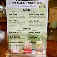 Cold tea menu 💚  at Plant. Eat. Licious in Bath
