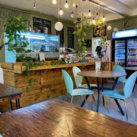 Colourful interior 🩵💙  at Plant. Eat. Licious in Bath