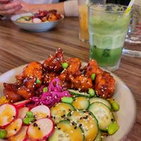 Poke bowl and juice at Plant. Eat. Licious in Bath