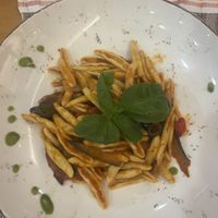 pasta with tomato sauce and olives oil  at Pasta te Zenga in Shkoder