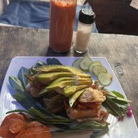 Baked platain  at Café El Mago in Trinidad