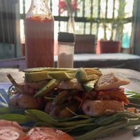 Baked platain  at Café El Mago in Trinidad