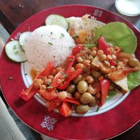 Vegan-friendly salad at Café El Mago in Trinidad