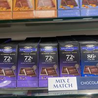 Dark Chocolate Bar Section | Have More Vegan Options Please! 😢  at Ghirardelli Ice Cream and Chocolate Factory Outlet in San Leandro