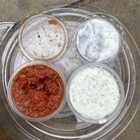 Loved the sauces  at Turkish Kitchen in Durham