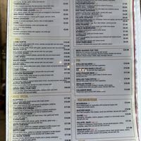 Menu posted outside  at Turkish Kitchen in Durham