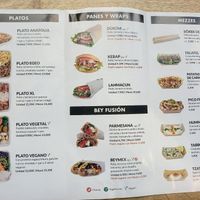 Menu at Beykebap - Centro Comercial Nervión in Sevilla