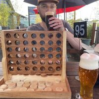 Giant connect 4  at Drop Bear Brewery in Eugene