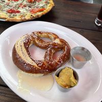 Pretzel and beer cheese sauce   at Drop Bear Brewery in Eugene