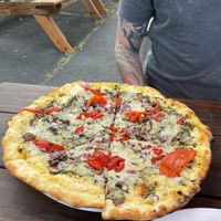 Mushroom pizza   at Drop Bear Brewery in Eugene