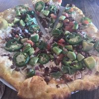 This pizza crust is delicious!   at Drop Bear Brewery in Eugene