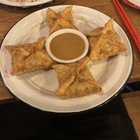 Mushroom dumplings with facemelting mustard  #Veganuary at 28 Tigers in Portland