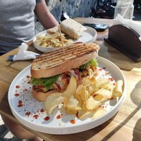 The massala chickpea sandwich and the wrap. Both fantastic! at Sweet Beans Kandy in Kandy
