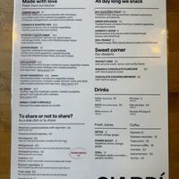 Menu   at GIARDÍ  in Milan