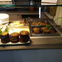 Warm dishes. Usually one soup. One vegan one veggie.  at Vita-Nova Vegetaria in Bamberg