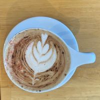 Oat milk peppermint mocha   at Cure Coffeehouse in Norfolk