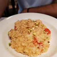 Risotto amb tomàquet i pistatxos at Lady Green Bio-Vegetarian Restaurant in Sitges