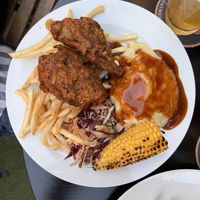 Fried chicken plate  at Mama B's in Chippendale