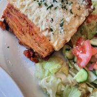 Rueben on a bed of salad at Mama B's in Chippendale