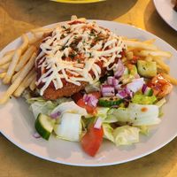 Chicken parma at Mama B's in Chippendale