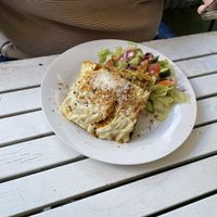 Pumpkin lasagna  at Mama B's in Chippendale