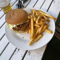 Zinger burger  at Mama B's in Chippendale