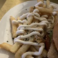 Parmesan loaded fries   at Mama B's in Chippendale