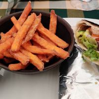 Veggie wrap. The wrap had vegan chicken inside, really yummy! at Gassl Bräu in Klausen