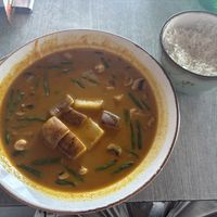 Madras Curry with rice ❤️!  at Blennies Restaurant in Kralendijk