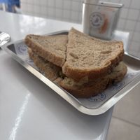 vegan Sandwich with Hummuss  at r3 coffee in Santiago