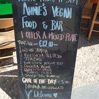 Annie's vegan menu at The Walk Inn in Rhodes
