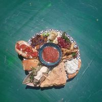 Annie's vegan mixed plate at The Walk Inn in Rhodes
