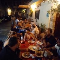 Outside seating at The Walk Inn in Rhodes