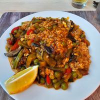 Vegan paella at El Rinconcito de la Patrona in Mallorca