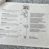Menu  at Chumuk in Bucerias