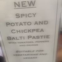 Balti pastie at Archers Bakers & Confectioners in Stockport