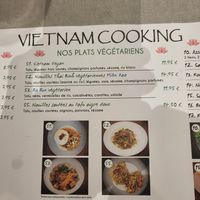 Menu at Vietnam Cooking in Mulhouse
