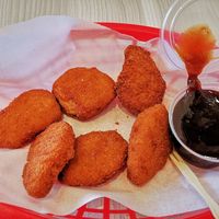 Chick'n Nuggets and BBQ sauce at Lord of the Fries in Fitzroy