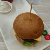 spicy burger, nuggets and parisian aioli at Lord of the Fries in Fitzroy